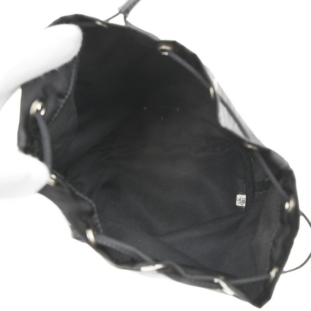 Prada Triangle Black Pouch Logo Drawstring - image 4